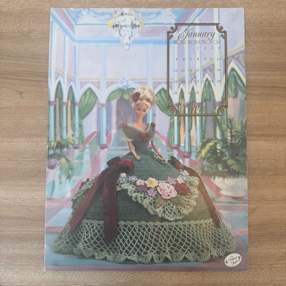 1991 Annie's Attic Calendar Bed Doll “The Antebellum” Collection MISS JANUARY